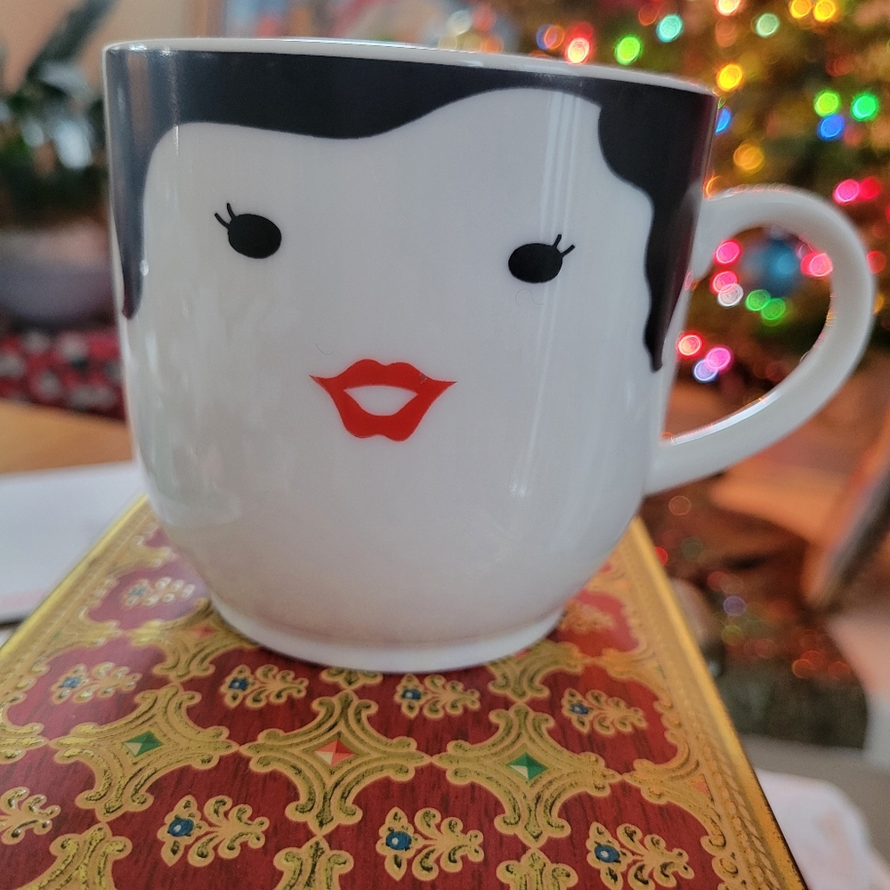 Lady Face Mug Cup ~ Isn't She Lovely?! ~ EUC ~ Made in Japan ~ Mod ~ Pop Art - Picture 3 of 13